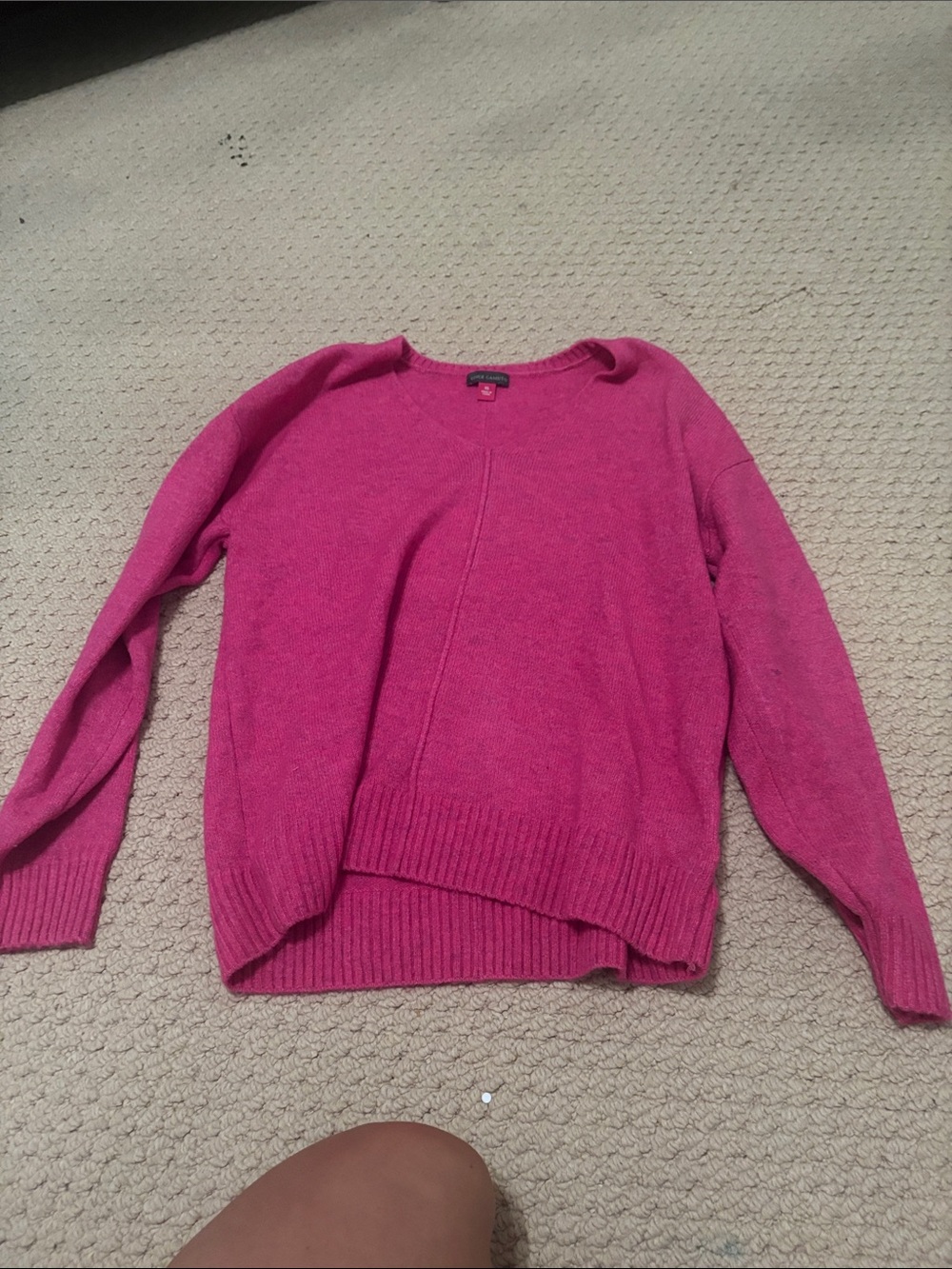 Vince Camuto Bright Fuchsia V-Neck Sweater